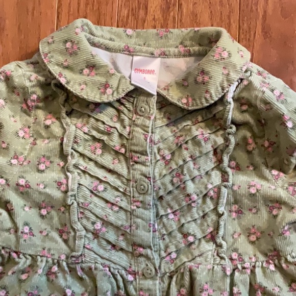 Green corduroy dress - Picture 2 of 3